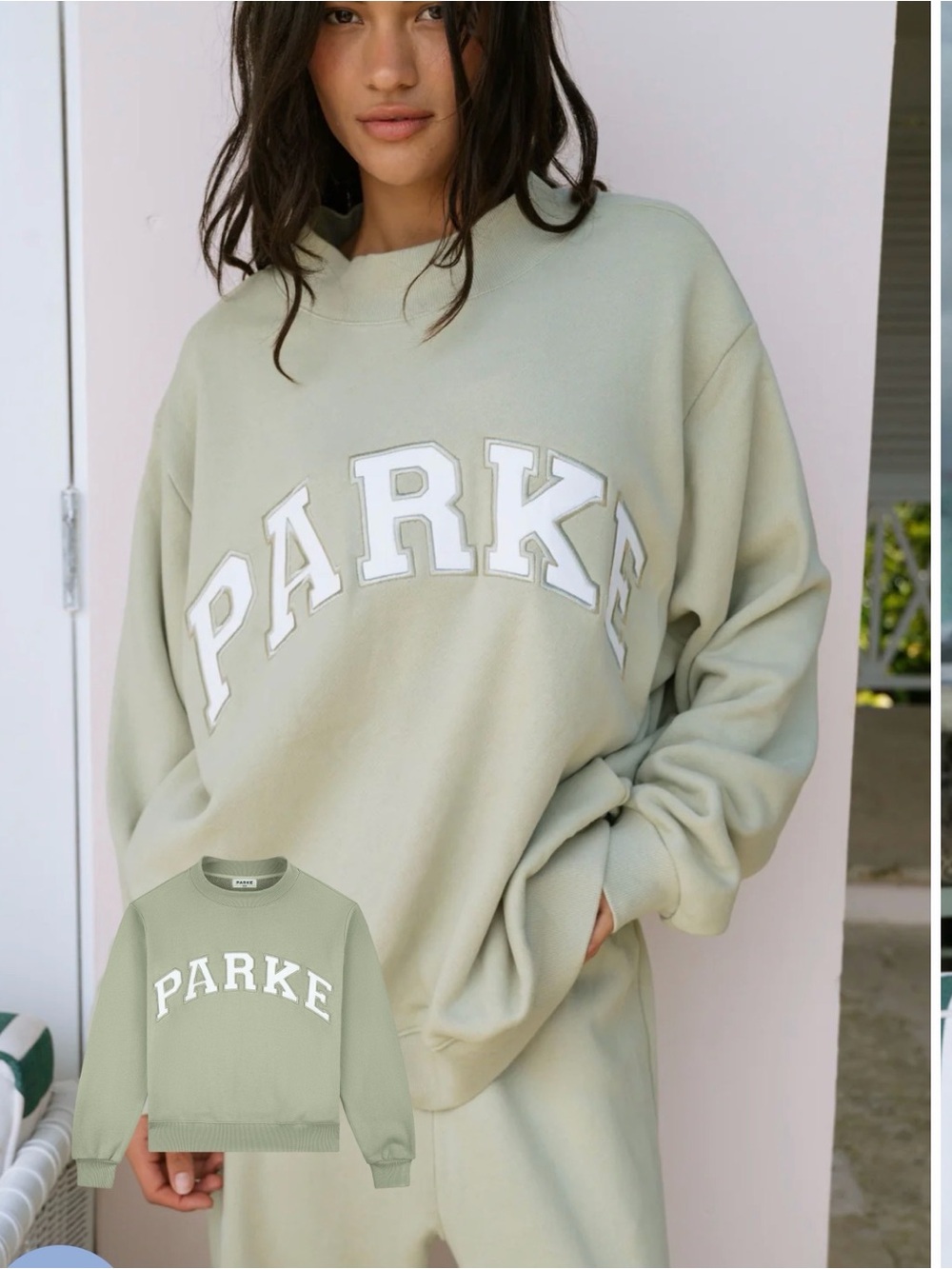 PARKE Summerland Seafoam Mockneck